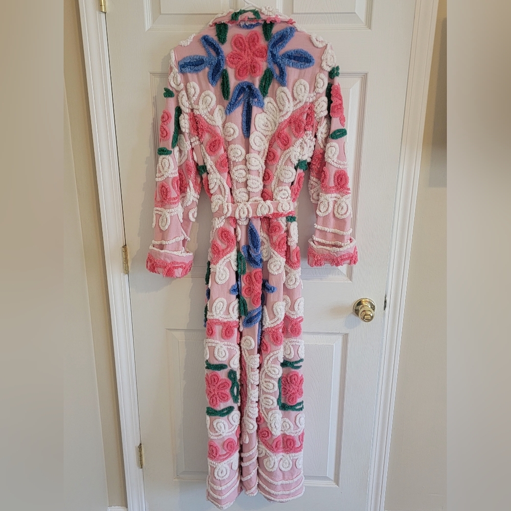 Custom Made Chenille Robe~Vintage~Hollywood Glam! πΌπΈπΉπ΅π - Picture 4 of 6